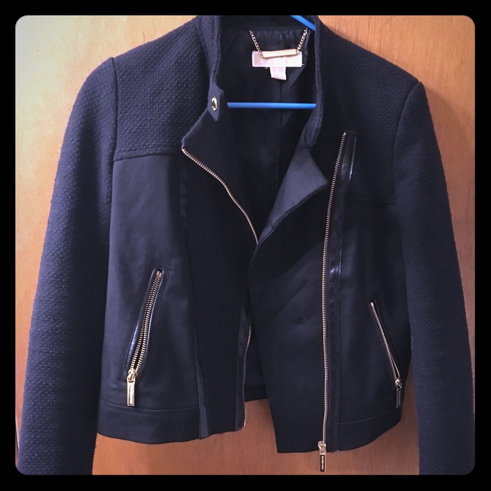 Michael Kors black tweed jacket blazer